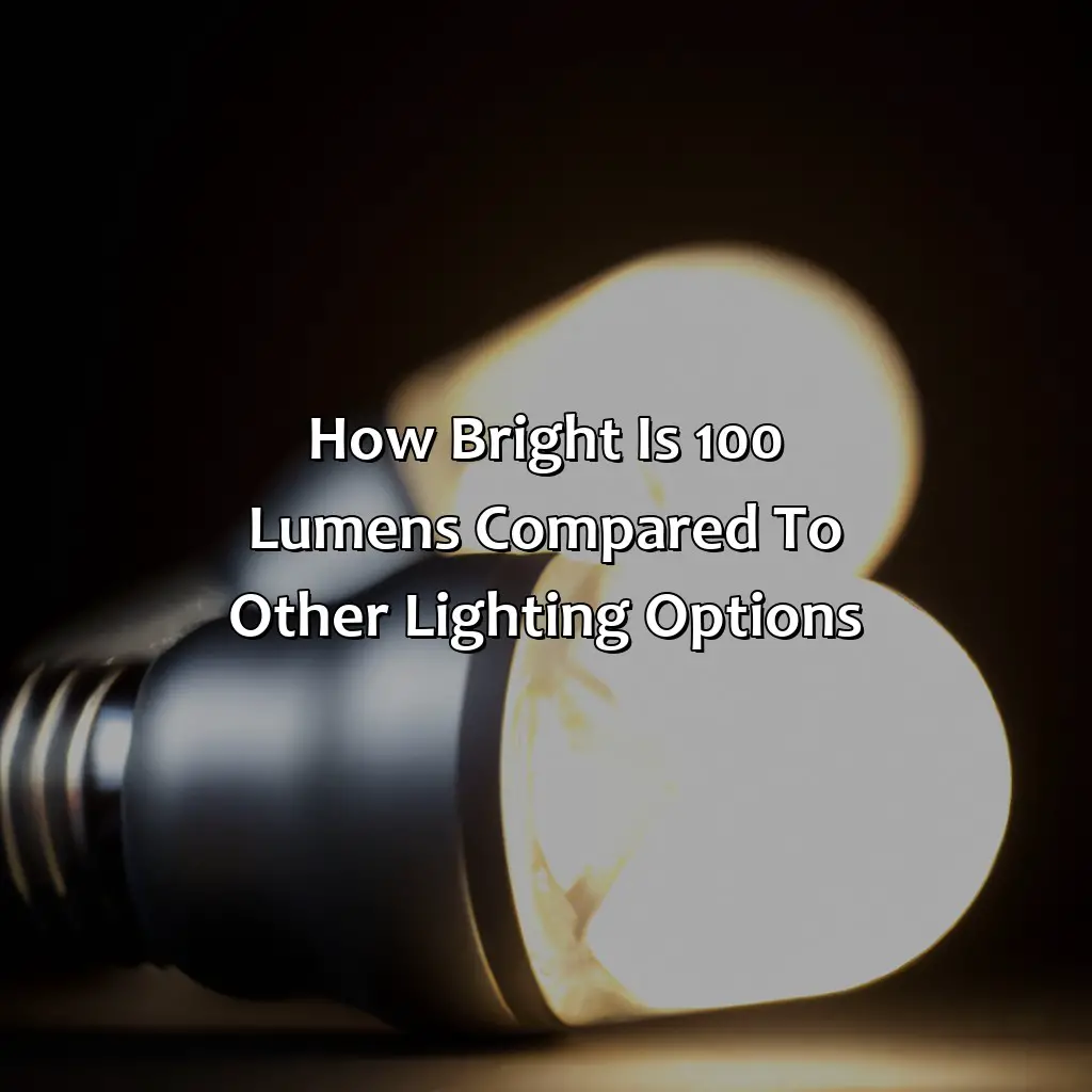 How Bright Is 100 Lumens Compared To Other Lighting Options? - How Bright Is 100 Lumens?, 